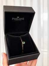 Load image into Gallery viewer, Paperlink Coloured Rubover Bracelet set in 9ct Gold
