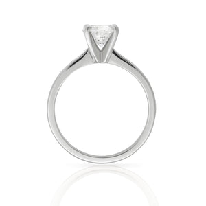 Platinum Engagement Ring 1.00ct Round Brilliant Cut - 4 Claw