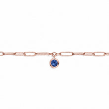 Load image into Gallery viewer, Paperlink Coloured Rubover Bracelet set in 9ct Gold
