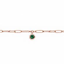 Load image into Gallery viewer, Paperlink Coloured Rubover Bracelet set in 9ct Gold
