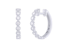 Load image into Gallery viewer, Rubover Diamond Hoop Earrings 0.42ct set in 18ct Gold
