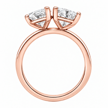 Load image into Gallery viewer, Toi et Moi Ring – Emerald Cut &amp; Pear Cut Diamonds
