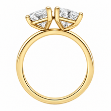 Load image into Gallery viewer, Toi et Moi Ring – Emerald Cut &amp; Pear Cut Diamonds
