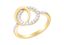 Load image into Gallery viewer, Double Open Circle Diamond Ring set in 18ct Gold
