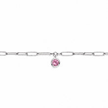 Load image into Gallery viewer, Paperlink Coloured Rubover Bracelet set in 9ct Gold
