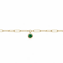 Load image into Gallery viewer, Paperlink Coloured Rubover Bracelet set in 9ct Gold
