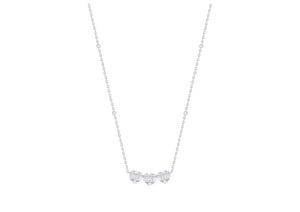 Diamond 3 Heart Necklace 0.19ct Set in 18ct Gold