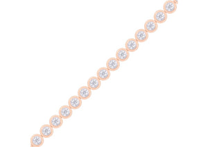 Diamond Rub Over Tennis Bracelet 0.84ct set in 18ct Gold