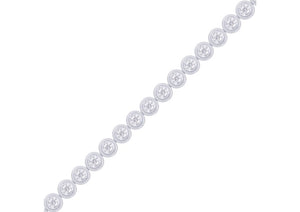 Diamond Rub Over Tennis Bracelet 0.84ct set in 18ct Gold