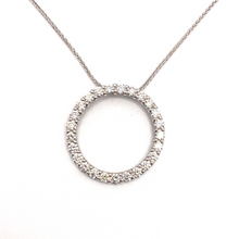 Load image into Gallery viewer, Diamond Circle Pendant 1.70ct set in 18ct White Gold

