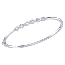 Load image into Gallery viewer, Diamond Infinity Bangle 0.17ct set in 18ct Gold
