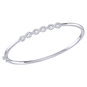 Diamond Infinity Bangle 0.17ct set in 18ct Gold