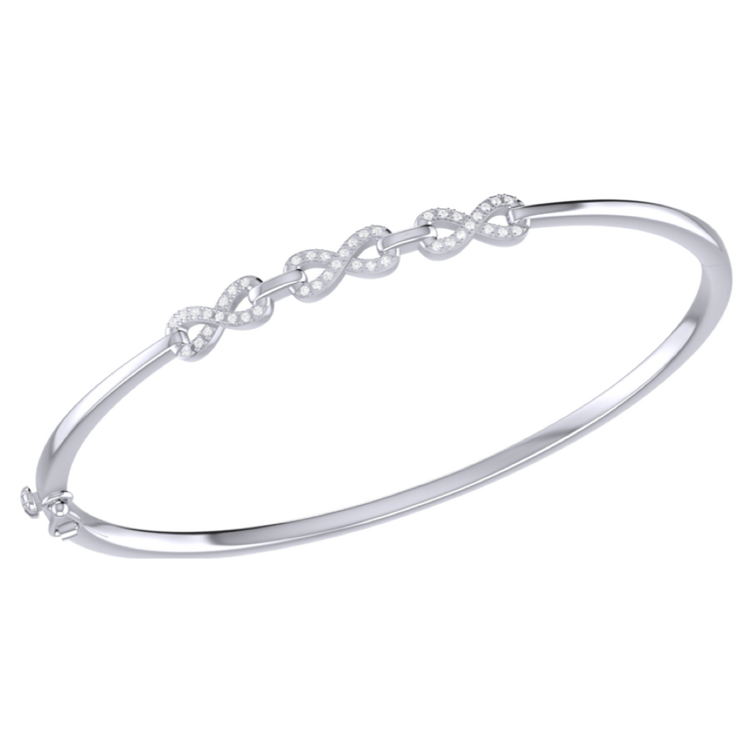 Diamond Infinity Bangle 0.17ct set in 18ct Gold