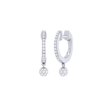Load image into Gallery viewer, Diamond Drop Huggie Earrings 0.33ct set in 18ct Gold
