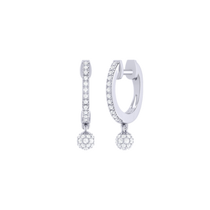 Diamond Drop Huggie Earrings 0.33ct set in 18ct Gold