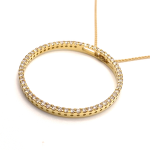 Diamond Circle Pendant 1.00ct set in 18ct Yellow Gold