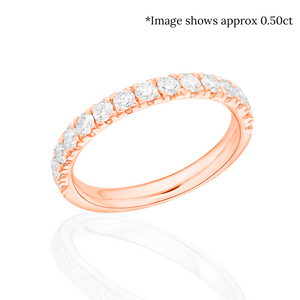 Fishtail Set Round Brilliant Cut Diamond Eternity Ring