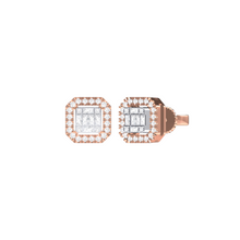 Load image into Gallery viewer, Diamond Square Baguette Earrings 0.52ct set in 18ct Gold
