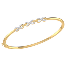 Load image into Gallery viewer, Diamond Infinity Bangle 0.17ct set in 18ct Gold
