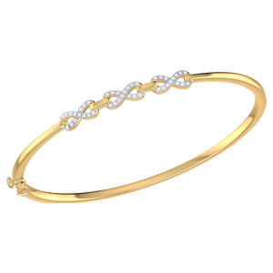 Diamond Infinity Bangle 0.17ct set in 18ct Gold