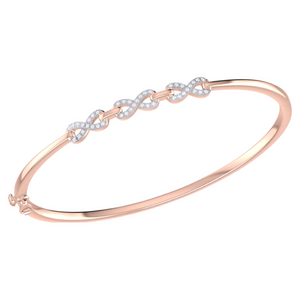 Diamond Infinity Bangle 0.17ct set in 18ct Gold