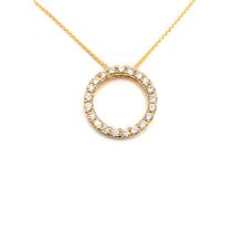 Load image into Gallery viewer, Diamond Circle Pendant 1.01ct set in 18ct Yellow Gold
