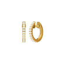 Load image into Gallery viewer, Diamond Huggie Earrings 0.51ct set in 18ct Gold
