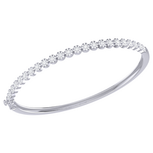 Load image into Gallery viewer, Diamond Flower Tennis Bangle 0.96ct set in 18ct Gold
