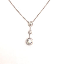 Load image into Gallery viewer, Diamond Drop Pendant set in 18ct White Gold
