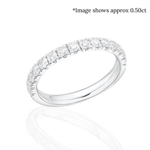 Fishtail Set Round Brilliant Cut Diamond Eternity Ring