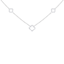 Load image into Gallery viewer, Diamond Clover Trio Necklace set in 9ct Gold
