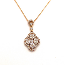 Load image into Gallery viewer, Diamond Cluster Pendant set in 18ct Rose Gold
