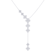 Load image into Gallery viewer, Diamond Clover Drop Necklace 0.83ct set in 18ct Gold
