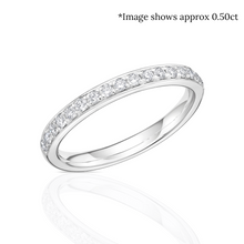 Load image into Gallery viewer, Grain Set Round Brilliant Cut Diamond Half Eternity Ring
