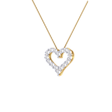 Load image into Gallery viewer, Diamond Heart Pendant 0.40ct set in 18ct Gold
