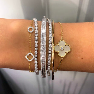 Diamond Baguette Bangle 1.05ct set in 18ct Gold