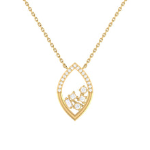 Load image into Gallery viewer, Diamond Open Marquise Necklace 0.10ct set in 18ct Gold
