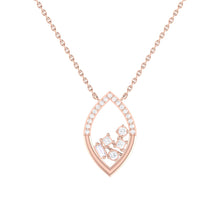 Load image into Gallery viewer, Diamond Open Marquise Necklace 0.10ct set in 18ct Gold
