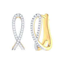 Load image into Gallery viewer, Infinity Diamond Hoop Earrings 0.55ct set in 18ct Gold
