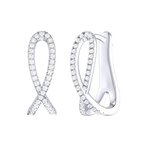 Infinity Diamond Hoop Earrings 0.55ct set in 18ct Gold