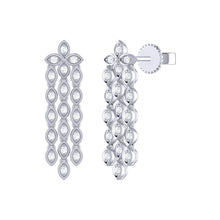 Load image into Gallery viewer, Flower Drop Earrings 0.26ct set in 18ct Gold

