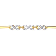 Load image into Gallery viewer, Diamond Infinity Bangle 0.17ct set in 18ct Gold
