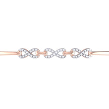 Load image into Gallery viewer, Diamond Infinity Bangle 0.17ct set in 18ct Gold
