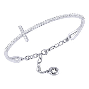 Diamond Cross Bracelet 0.90ct set in 18ct Gold