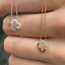 Load image into Gallery viewer, Clover Diamond Necklace 0.05ct set in 18ct Gold
