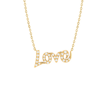 Load image into Gallery viewer, Love Necklace 0.11ct set in 18ct Gold
