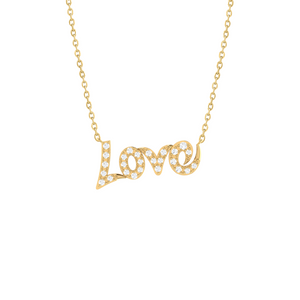 Love Necklace 0.11ct set in 18ct Gold