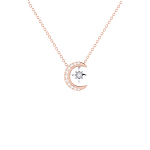 Moon Diamond Necklace 0.08ct set in 18ct Gold