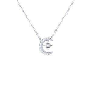 Moon Diamond Necklace 0.08ct set in 18ct Gold