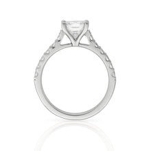 Load image into Gallery viewer, Platinum Engagement Ring 1.45ct Princess Cut - Diamond Shoulders

